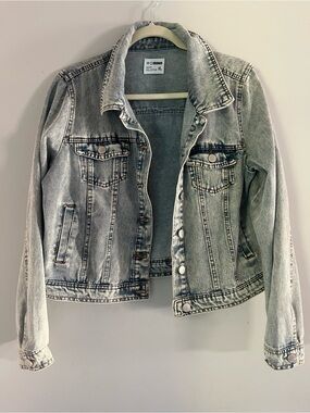 Ci Sono Faded Light Wash Blue Denim Jacket